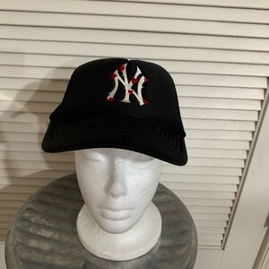 VTG New York Yankees Hearts Nissun Cap Hat Black